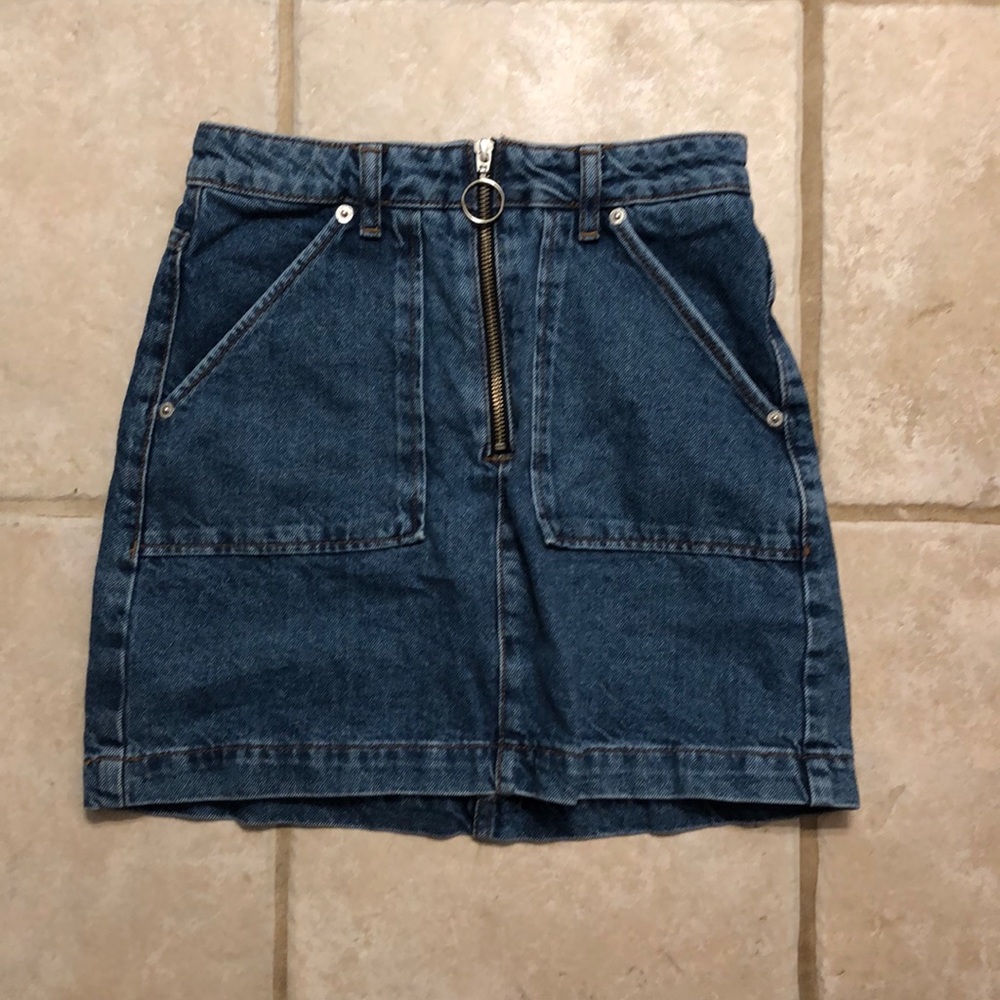 Top shop denim skirt